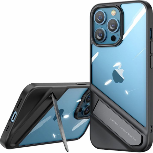 Ugreen Ugreen Fusion Kickstand Case pevné pouzdro s gelovým rámem a stojánkem pro iPhone 13 Pro Max černý (90154)