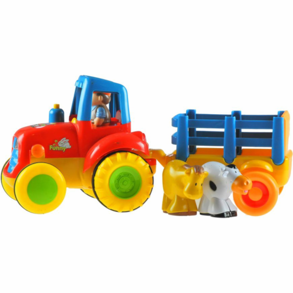 LEANToys Velký farmářský traktor + přívěs pro batole