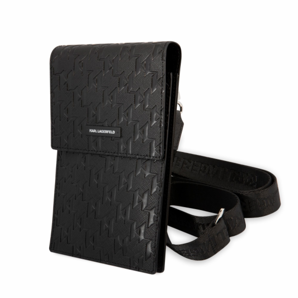 Karl Lagerfeld Saffiano Monogram Wallet Phone Bag černý Nové