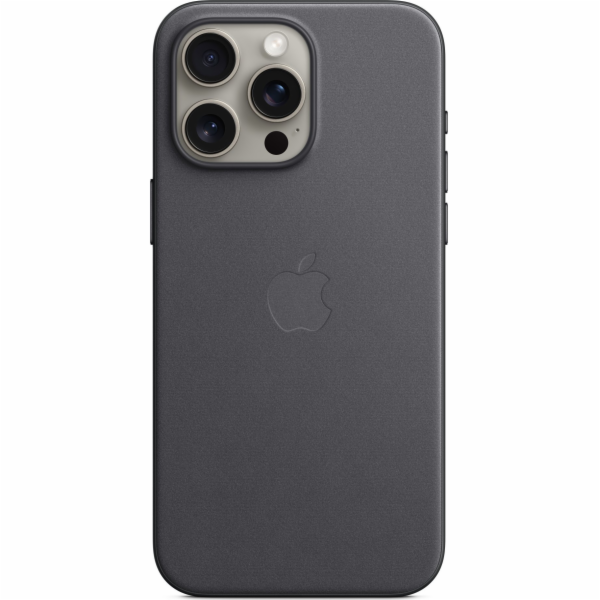 Apple z tkaniny FineWoven s MagSafe na iPhone 15 Pro Max, černé MT4V3ZM/A iPhone 15 ProMax FineWoven Case MS - Black