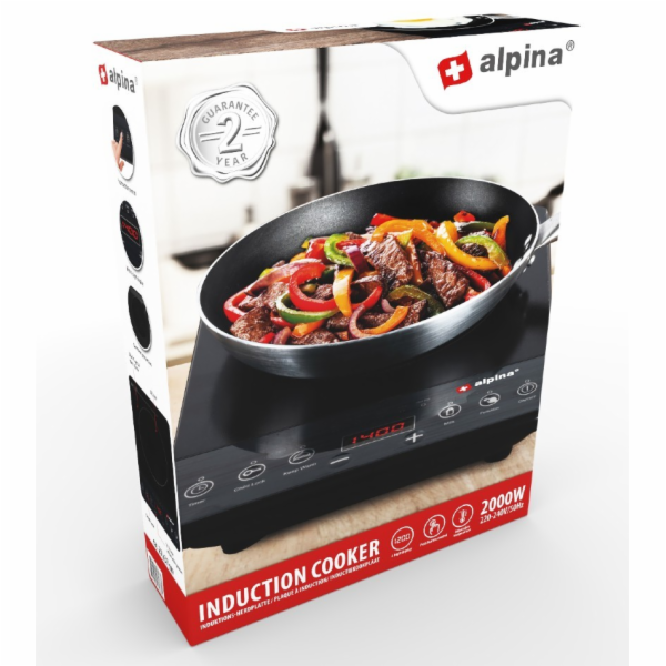 ALPINA Indukční vařič jednoplotýnkový 2000WED-218286