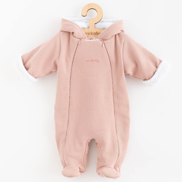 Zimní kojenecká kombinéza s kapucí New Baby Frosty pink