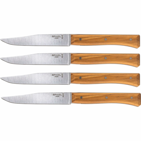Opinel Table Knives Facette Set of 4 Olive Wood