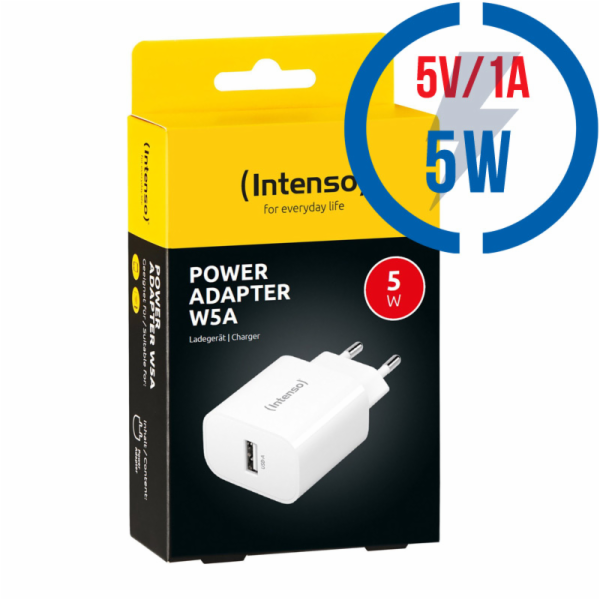 Intenso Power Adapter W5A white 1x USB-A 5W