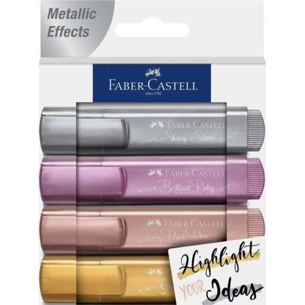 Faber-Castell Metalický zvýrazňovač 4 barvy FABER CASTELL