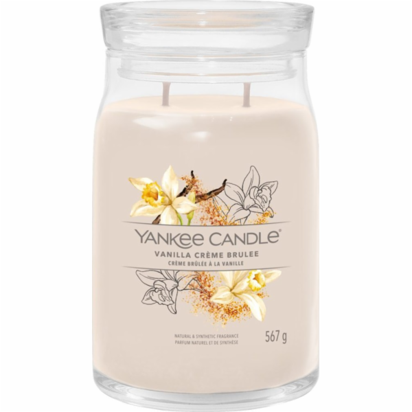 Svíčka ve skleněné dóze Yankee Candle, Vanilkové creme brulee, 567 g