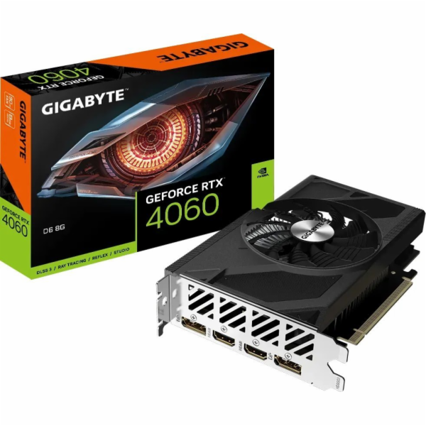 GIGABYTE VGA NVIDIA GeForce RTX 4060 D6 8G, RTX 4060, 8GB GDDR6, 2xDP, 2xHDMI