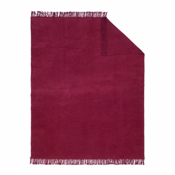 Ibena Uni Blanket Braga red 150x200