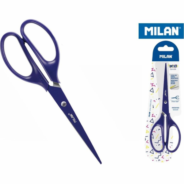 Milan Kancelářské nůžky 17cm modré MILAN