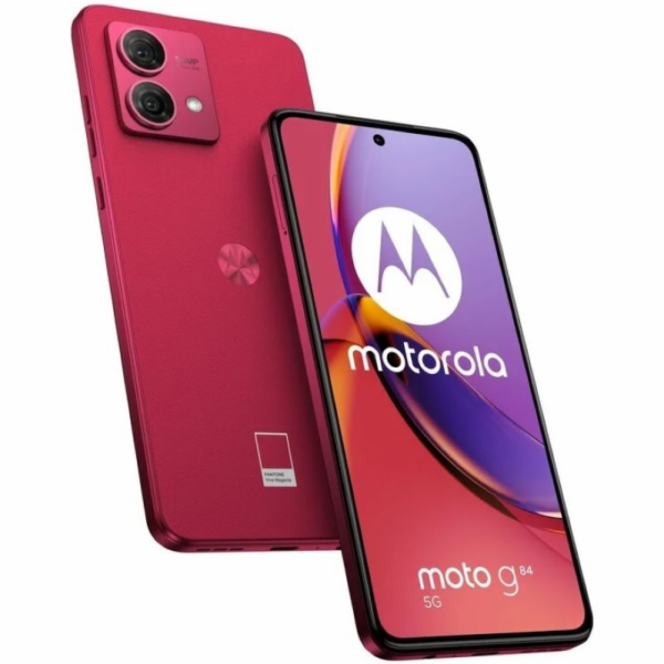 Motorola Moto G84 - Viva Magenta (Vegan Leather) 6,55" / nano SIM hybridní slot/ 12GB/ 256GB/ 5G/ Android 13