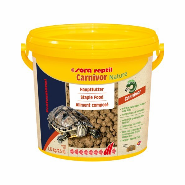 Sera Reptil Professional Carnivor Nature 3.800 ml, granule - plazi, doplňkové krmivo
