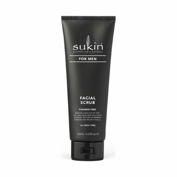 Sukin FOR MEN Přírodní pleťový peeling pro muže, 125 ml
