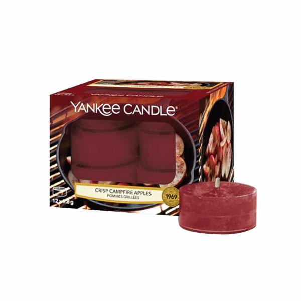 Svíčky čajové Yankee Candle, Jablka pečená na ohni, 12 ks