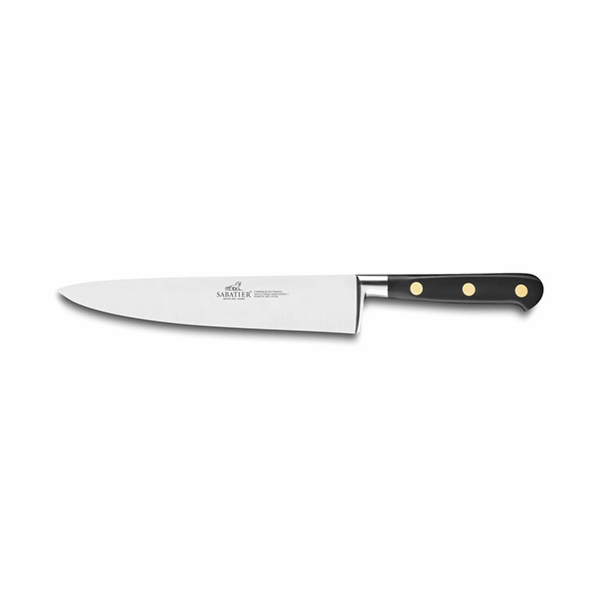 Kuchyňský nůž Lion Sabatier, 711480 Ideal Laiton, Chef nůž, čepel 20 cm z nerezové oceli, POM rukojeť, plně kovaný, mosazné nýty
