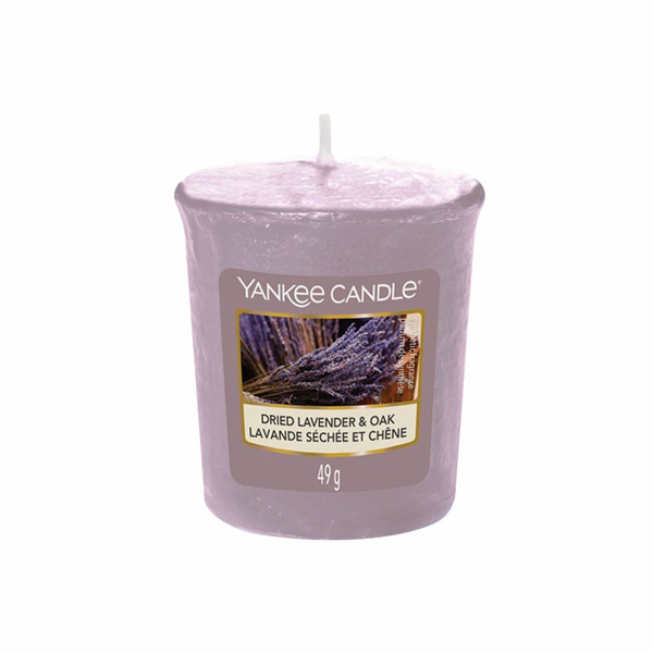 Svíčka Yankee Candle, Sušená levandule a dub, 49 g