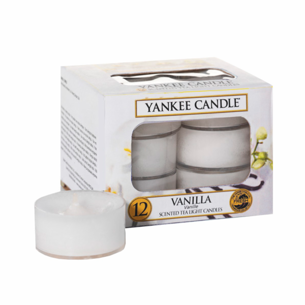 Svíčky čajové Yankee Candle, Vanilka, 12 ks