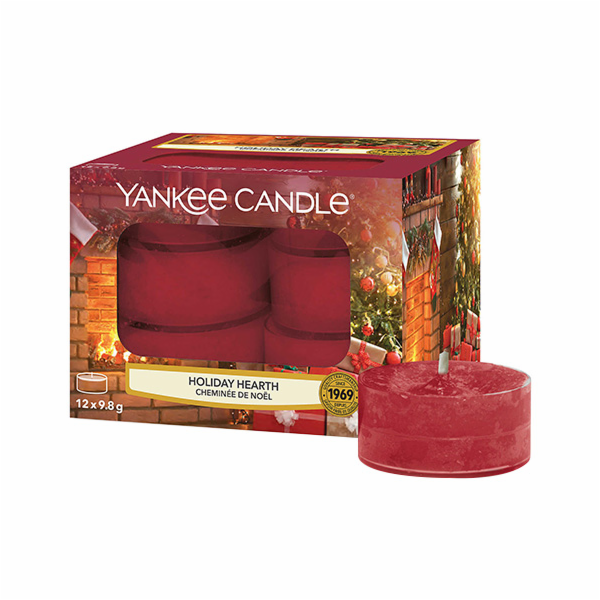 Svíčky čajové Yankee Candle, Sváteční krb, 12 ks