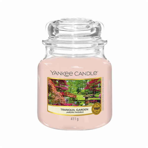 Svíčka ve skleněné dóze Yankee Candle, Tichá zahrada, 410g