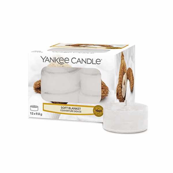 Svíčky čajové Yankee Candle, Jemná přikrývka, 12 ks, 1725572E