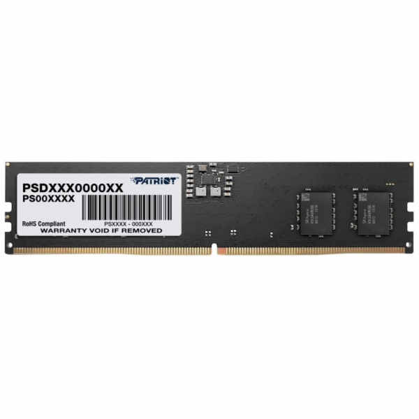 Patriot Signature 16GB 5600MHz SO-DIMM DDR5 CL46 NON-ECC Unbuffered 1.1V PSD516G560081S PATRIOT Signature 16GB DDR5 5600MT/s / DIMM / CL46 / 1,1V