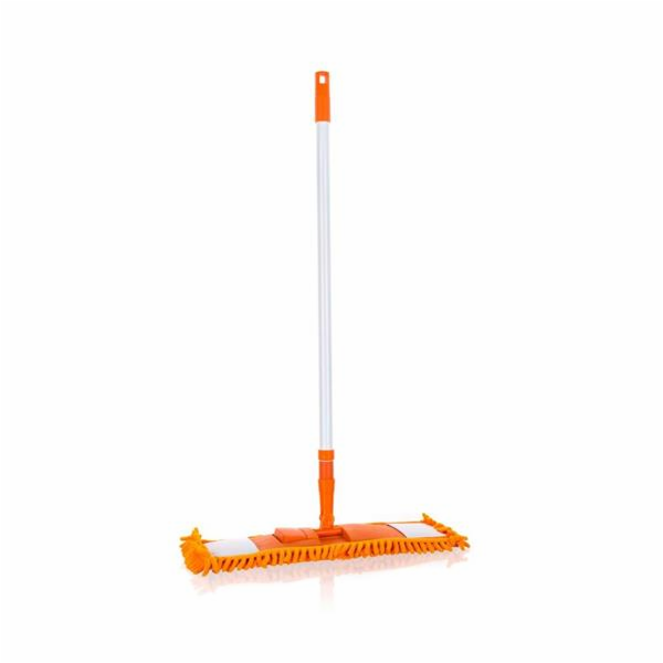 Mop Brilanz plochý žinylkový s teleskopickou tyčí 120 cm, oranžový