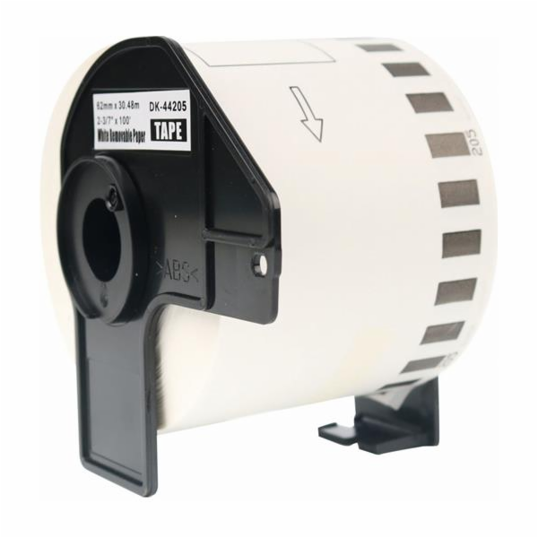 Páska DK-44205 kompatibilní pro tiskárny Brother (papírová role bílá 62mm x 30,48m) - snadno odstranitelná