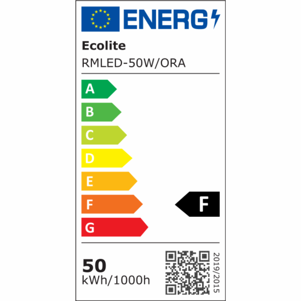 ECOLITE LED reflektor se stojanem 50W, 4000lm, 4000K, IP65 oranžový, RMLED-50W/ORA