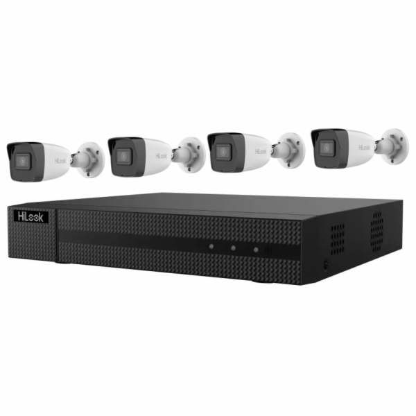 HiLook 4K PoE Bullet KIT/ IK-4248BH-MH/P/ 4x kamery IPC-B180H 2.8mm/ 1x NVR-104MH-C/4P/ 2TB HDD