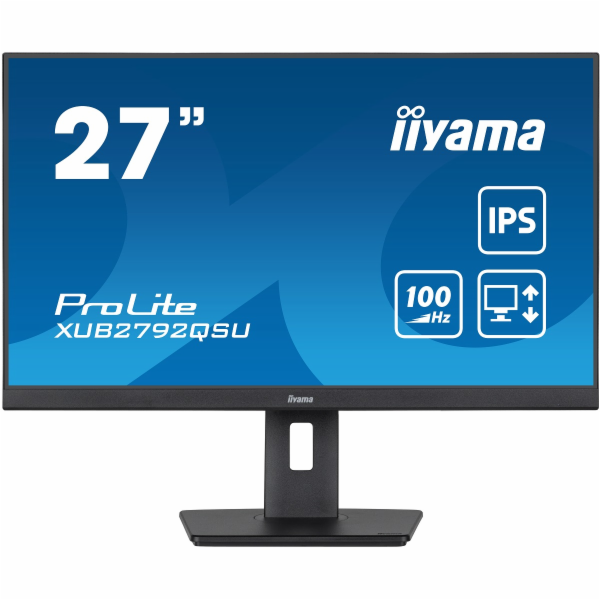 iiyama ProLite/XUB2792QSU-B6/27"/IPS/QHD/100Hz/0,4ms/Black/3R