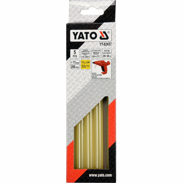 Tyčinky lepidla Yato 11 mm x 200 mm žluté 5 ks YT-82437