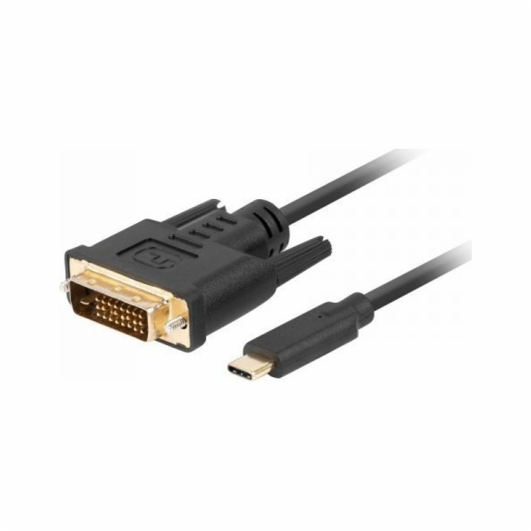 Lanberg USB-C(M)->DVI-D(24+1)(M) kabel 3m černá