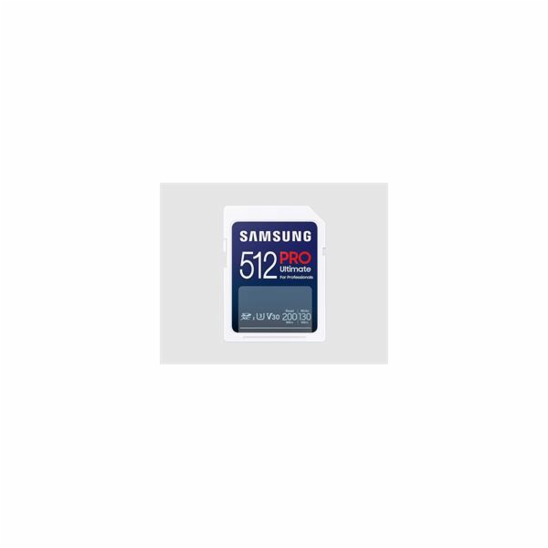 Samsung paměťová karta 512GB PRO ULTIMATE SDXC CL10 U3 V30 (č/z: až 200/130MB/s)