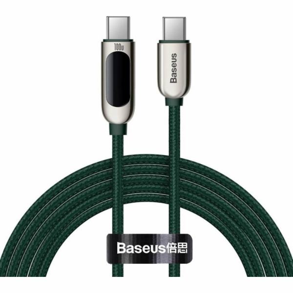 Kabel USB-C k displeji USB-C Baseus, 100 W, 2 m (zelený)