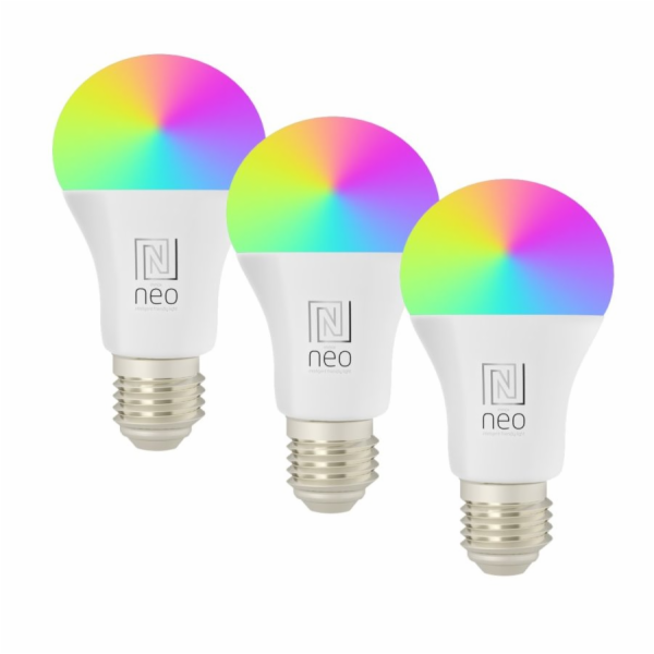 IMMAX NEO LITE SMART sada 3x žárovka LED E27 9W RGB+CCT, stmívatelná, Wi-Fi, Beacon, DO, TUYA