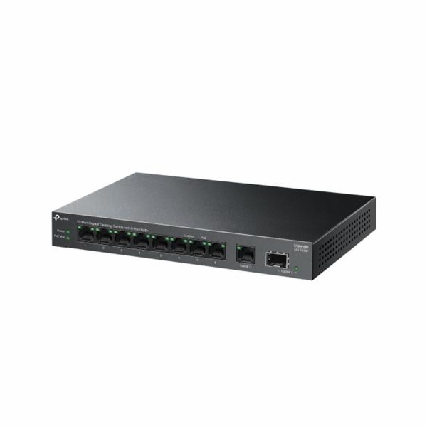 TP-Link LiteWave switch LS1210GP (9xGbE, 1xSFP, 8xPoE+, 61W, fanless)