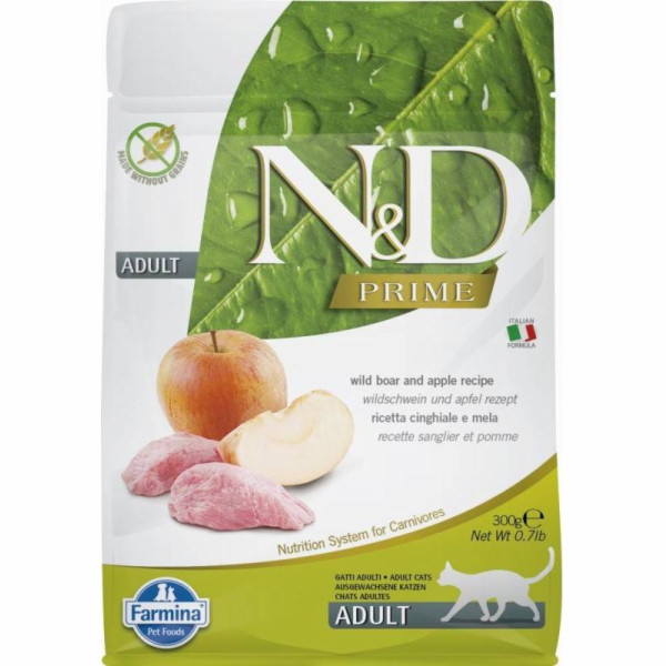 Farmina N&D Prime Boar & Apple Boar & Apple krmivo pro dospělé kočky 300 g