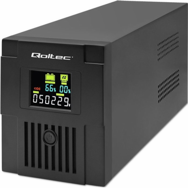 Nouzový napájecí zdroj UPS Qoltec | Monolit | 2000VA | 1200W | LCD | USB