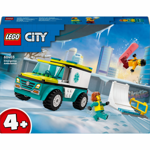 Stavebnice LEGO 60403 City Sanitka a snowboardista