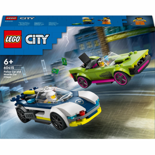 LEGO 60415 Městské policejní auto a automobilová honička, stavebnice