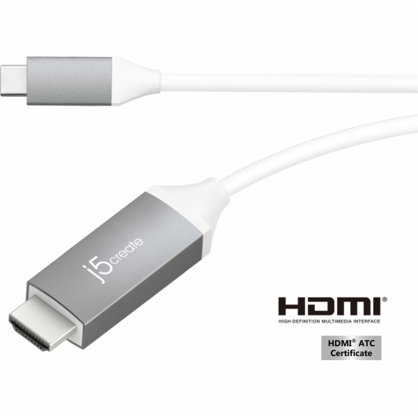 j5create kabel j5create JCC153G HDMI kabel 1,5 m HDMI Typ C (Mini) HDMI Typ A (Standardní) Šedá, Bílá
