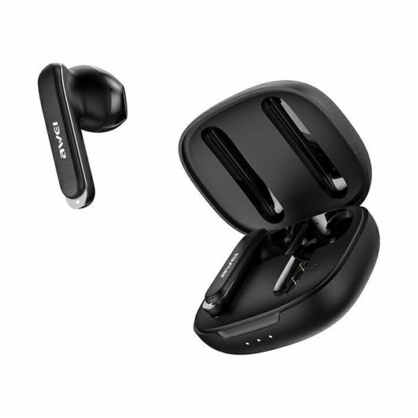 T66 TWS Bluetooth stereo sluchátka Černá