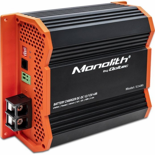 Qoltec nabíječka Monolith DC-DC nabíječka pro LiFePO4 AGM 12V-12V baterie | 40A | 500W