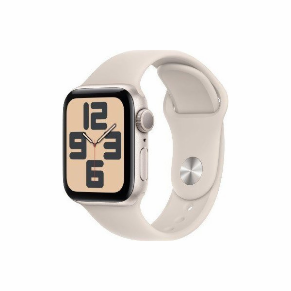 Chytré hodinky Apple Watch SE GPS, 40mm hliníkové pouzdro Moonlight se sportovním páskem Moonlight - S/M