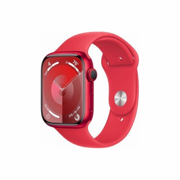 Chytré hodinky GPS Apple Watch Series 9, 45mm (PRODUCT)ČERVENÉ hliníkové pouzdro se sportovním páskem (PRODUCT)RED – S/M