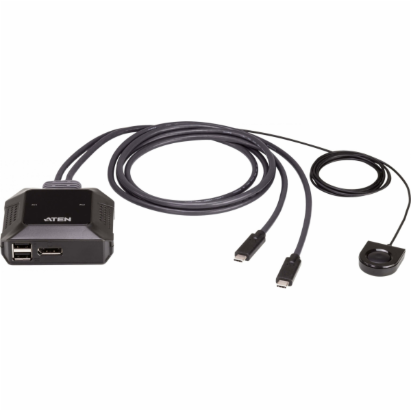 2portový 4K kabelový přepínač USB-C DP KVM
