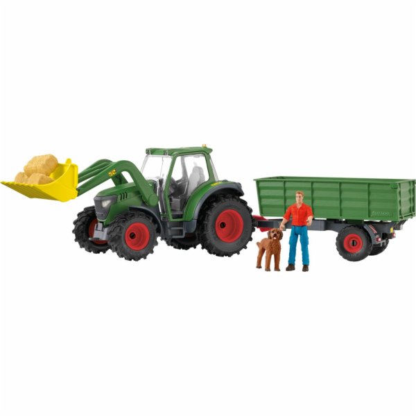 Schleich Farm World traktor s přívěsem, autíčko