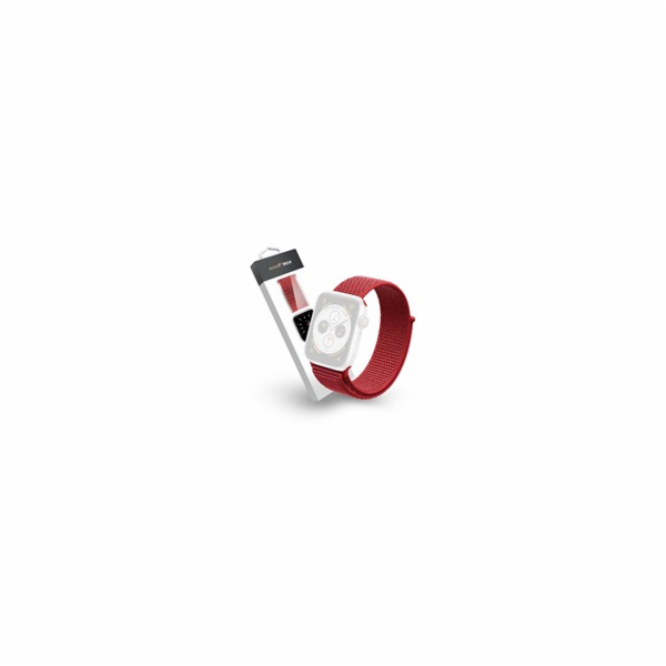 RhinoTech řemínek Magic Tape pro Apple Watch 42/44/45/49mm červená