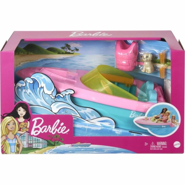 Barbie panenka Barbie s motorovým člunem (GRG29)