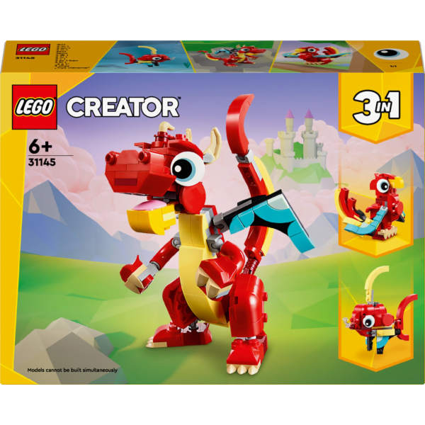 Stavebnice LEGO 31145 Creator 3 v 1 s červeným drakem