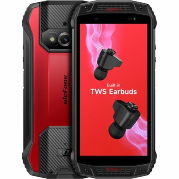 Smartphone Armor 15 6/128GB IP68/IP69K 6600mAh DualSIM vestavěná sluchátka červená